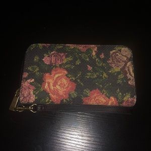flower print wallet